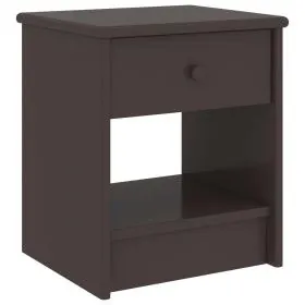 Dark brown solid pine wood bedside tables 35x30x40cm by vidaXL, Nightstands - Ref: Foro24-322224, Price: 46,79 €, Discount: %