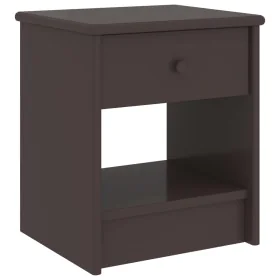 Dunkelbraune Nachttische aus massivem Kiefernholz, 35 x 30 x 40 cm von vidaXL, Nachttische - Ref: Foro24-322224, Preis: 46,77...