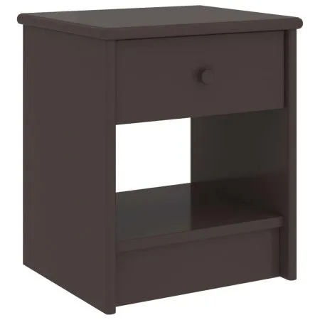 Mesitas de noche madera maciza de pino marrón oscuro 35x30x40cm de vidaXL, Mesitas de noche - Ref: Foro24-322224, Precio: 46,...