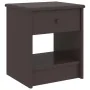 Mesitas de noche madera maciza de pino marrón oscuro 35x30x40cm de vidaXL, Mesitas de noche - Ref: Foro24-322224, Precio: 46,...