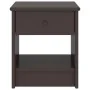 Mesitas de noche madera maciza de pino marrón oscuro 35x30x40cm de vidaXL, Mesitas de noche - Ref: Foro24-322224, Precio: 46,...