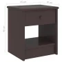Mesitas de noche madera maciza de pino marrón oscuro 35x30x40cm de vidaXL, Mesitas de noche - Ref: Foro24-322224, Precio: 46,...