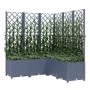 Planter with trellis PP dark gray 120x120x136 cm by vidaXL, Pots and planters - Ref: Foro24-318257, Price: 137,93 €, Discount: %