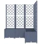 Planter with trellis PP dark gray 120x120x136 cm by vidaXL, Pots and planters - Ref: Foro24-318257, Price: 137,93 €, Discount: %