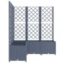 Planter with trellis PP dark gray 120x120x136 cm by vidaXL, Pots and planters - Ref: Foro24-318257, Price: 137,93 €, Discount: %
