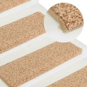 Stair tread mats 15 pcs gold 65x21x4 cm by vidaXL, Stair mats - Ref: Foro24-326202, Price: 80,99 €, Discount: %