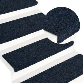 Stufenmatte 15 Stück blauer gestanzter Stoff 65x21x4 cm von vidaXL, Treppenmatten - Ref: Foro24-326191, Preis: 47,31 €, Rabat...