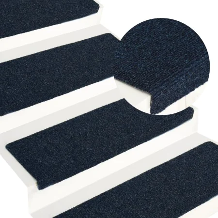 Stair mat 15 pcs blue punched fabric 65x21x4 cm by vidaXL, Stair mats - Ref: Foro24-326191, Price: 47,31 €, Discount: %
