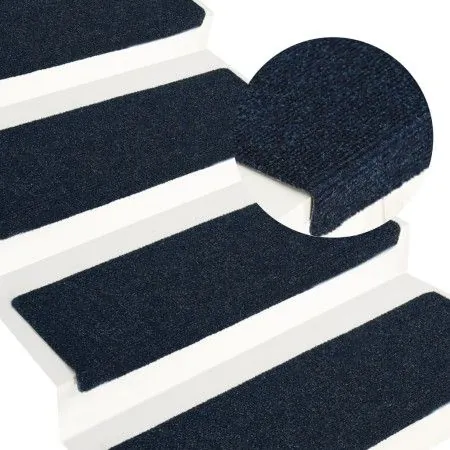 Stufenmatte 15 Stück blauer gestanzter Stoff 65x21x4 cm von vidaXL, Treppenmatten - Ref: Foro24-326191, Preis: 47,31 €, Rabat...