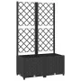 Planter with black PP trellis 80x40x136 cm by vidaXL, Pots and planters - Ref: Foro24-318271, Price: 89,25 €, Discount: %