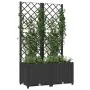 Planter with black PP trellis 80x40x136 cm by vidaXL, Pots and planters - Ref: Foro24-318271, Price: 89,25 €, Discount: %