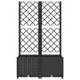 Planter with black PP trellis 80x40x136 cm by vidaXL, Pots and planters - Ref: Foro24-318271, Price: 89,25 €, Discount: %