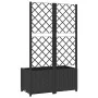 Planter with black PP trellis 80x40x136 cm by vidaXL, Pots and planters - Ref: Foro24-318271, Price: 89,25 €, Discount: %