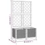 Planter with black PP trellis 80x40x136 cm by vidaXL, Pots and planters - Ref: Foro24-318271, Price: 89,25 €, Discount: %