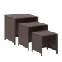 Stapelbare Tische 3 Stück synthetisches Rattan braun von vidaXL, Seitentische - Ref: Foro24-319413, Preis: 57,73 €, Rabatt: %
