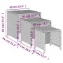 Stackable tables 3 pieces synthetic brown rattan by vidaXL, Side tables - Ref: Foro24-319413, Price: 57,95 €, Discount: %