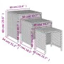Stapelbare Tische 3 Stück synthetisches Rattan braun von vidaXL, Seitentische - Ref: Foro24-319413, Preis: 57,73 €, Rabatt: %