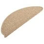Self-adhesive sisal stair mat 15 pcs sand 65x21x4 cm by vidaXL, Stair mats - Ref: Foro24-326879, Price: 85,23 €, Discount: %