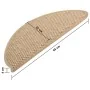 Self-adhesive sisal stair mat 15 pcs sand 65x21x4 cm by vidaXL, Stair mats - Ref: Foro24-326879, Price: 85,23 €, Discount: %