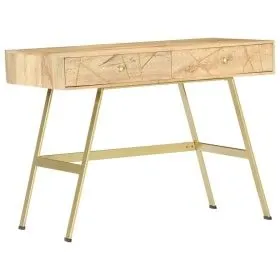 Schreibtisch aus massivem Mangoholz mit Schubladen 100x55x75 cm von vidaXL, Schreibtische - Ref: Foro24-286150, Preis: 159,33...