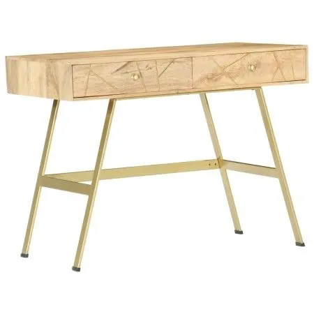 Solid mango wood desk with drawers 100x55x75 cm by vidaXL, Desks - Ref: Foro24-286150, Price: 172,21 €, Discount: %
