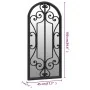 Gartenspiegel aus schwarzem Eisen für den Außenbereich, 100 x 45 cm von vidaXL, Spiegel - Ref: Foro24-318374, Preis: 120,92 €...