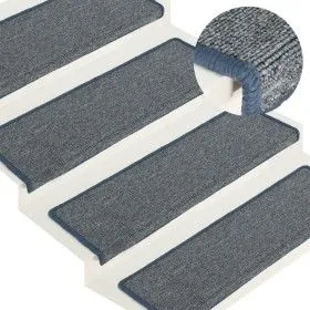 Stair tread mats 15 units purple and blue 65x21x4cm by vidaXL, Stair mats - Ref: Foro24-326200, Price: 52,83 €, Discount: %