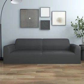 Funda elástica de sillón de 3 plazas poliéster jersey antracita de vidaXL, Fundas - Ref: Foro24-332938, Precio: 27,87 €, Desc...