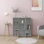 Estantería madera contrachapada gris sonoma 90x30x90cm de vidaXL, Librerías y estanterías - Ref: Foro24-815550, Precio: 89,93...