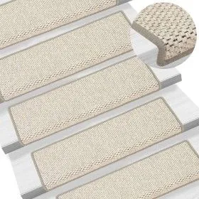 Selbstklebende Sisal-Stufenmatte 15 Stück beige 65x21x4 cm von vidaXL, Treppenmatten - Ref: Foro24-326882, Preis: 82,74 €, Ra...
