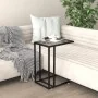 Black transparent glass computer side table 50x35x65cm by vidaXL, Side tables - Ref: Foro24-331650, Price: 44,49 €, Discount: %