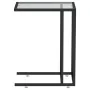 Black transparent glass computer side table 50x35x65cm by vidaXL, Side tables - Ref: Foro24-331650, Price: 44,49 €, Discount: %