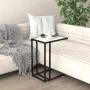 White marble transparent glass computer table 50x35x65cm by vidaXL, Side tables - Ref: Foro24-331652, Price: 41,76 €, Discoun...
