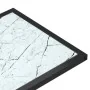 White marble transparent glass computer table 50x35x65cm by vidaXL, Side tables - Ref: Foro24-331652, Price: 41,76 €, Discoun...