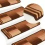 Self-adhesive stair mats 15 pcs brown 65x21x4 cm by vidaXL, Stair mats - Ref: Foro24-326209, Price: 78,46 €, Discount: %