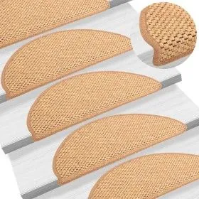 Selbstklebende Sisal-Stufenmatte, 15 Stück, orange, 65 x 21 x 4 cm von vidaXL, Treppenmatten - Ref: Foro24-326877, Preis: 123...