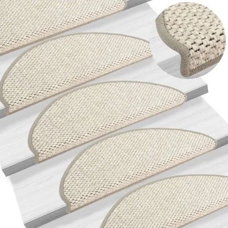 Selbstklebende Sisal-Stufenmatte 15 Stück beige 65x21x4 cm von vidaXL, Treppenmatten - Ref: Foro24-326870, Preis: 82,39 €, Ra...