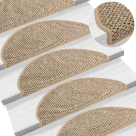 Alfombrilla autoadhesiva escalera sisal 15 uds beige 65x21x4 cm by vidaXL, Stair mats - Ref: Foro24-326878, Price: 115,03 €, ...