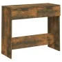 Smoked oak plywood console table 90x36x75 cm by vidaXL, Side tables - Ref: Foro24-817072, Price: 55,89 €, Discount: %