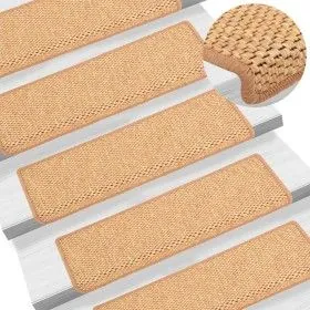 Selbstklebende Sisal-Stufenmatte, 15 Stück, orange, 65 x 21 x 4 cm von vidaXL, Treppenmatten - Ref: Foro24-326889, Preis: 110...
