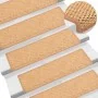 Alfombrilla autoadhesiva escalera sisal 15uds naranja 65x21x4cm de vidaXL, Alfombrillas para escalones - Ref: Foro24-326889, ...