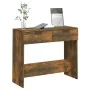 Smoked oak plywood console table 90x36x75 cm by vidaXL, Side tables - Ref: Foro24-817072, Price: 55,89 €, Discount: %