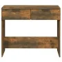 Smoked oak plywood console table 90x36x75 cm by vidaXL, Side tables - Ref: Foro24-817072, Price: 55,89 €, Discount: %