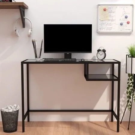 Computertisch aus schwarzem Marmorglas, 100 x 36 x 74 cm von vidaXL, Schreibtische - Ref: Foro24-331623, Preis: 76,29 €, Raba...