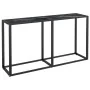 Black marble tempered glass console table 140x35x75.5cm by vidaXL, Side tables - Ref: Foro24-331677, Price: 73,66 €, Discount: %