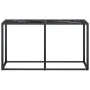 Black marble tempered glass console table 140x35x75.5cm by vidaXL, Side tables - Ref: Foro24-331677, Price: 73,66 €, Discount: %