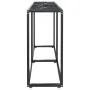 Black marble tempered glass console table 140x35x75.5cm by vidaXL, Side tables - Ref: Foro24-331677, Price: 73,66 €, Discount: %