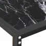 Black marble tempered glass console table 140x35x75.5cm by vidaXL, Side tables - Ref: Foro24-331677, Price: 73,66 €, Discount: %