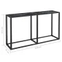 Black marble tempered glass console table 140x35x75.5cm by vidaXL, Side tables - Ref: Foro24-331677, Price: 73,66 €, Discount: %