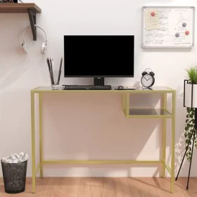 Computertisch aus schwarzem Marmorglas, 100 x 36 x 74 cm von vidaXL, Schreibtische - Ref: Foro24-331627, Preis: 73,37 €, Raba...